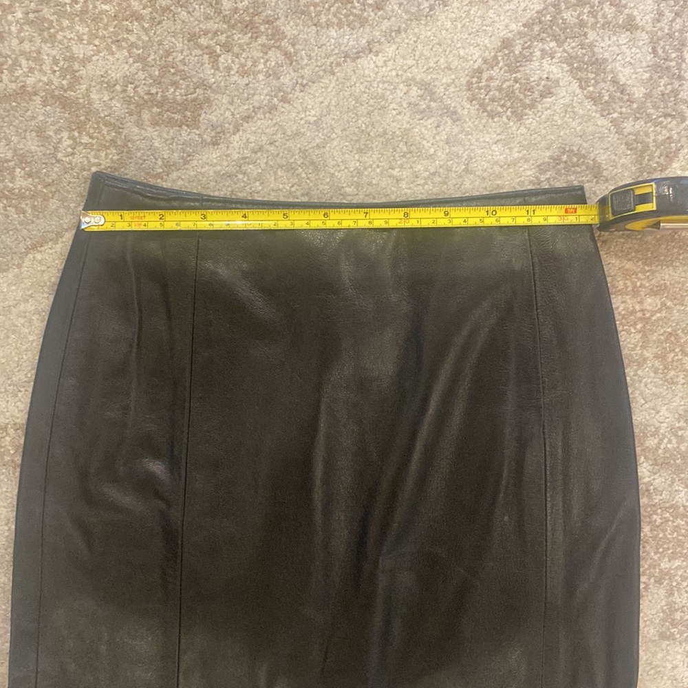 Rocco D'Amelio Black Leather Pleated Mini Skirt - Picture 5 of 5